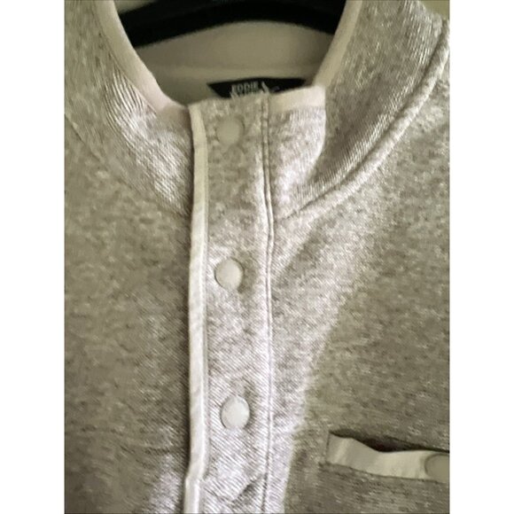 Eddie Bauer Men's Pullover Quarter Snap Mockneck Sweater Beige Warm Fleece - Picture 11 of 16